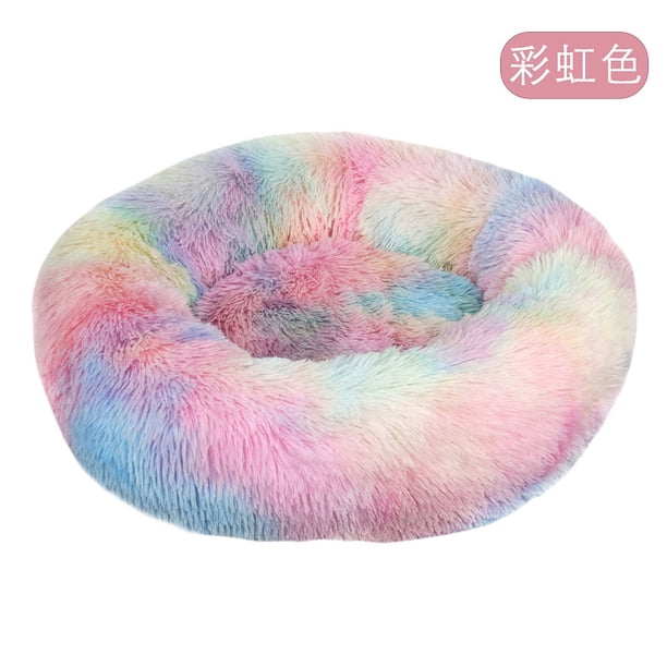 Donut Dog Bed - Camas redondas de felpa calmantes para perros y gatos pequeños, medianos y grandes Tmvgtek Oficina Multiescena Multifunción