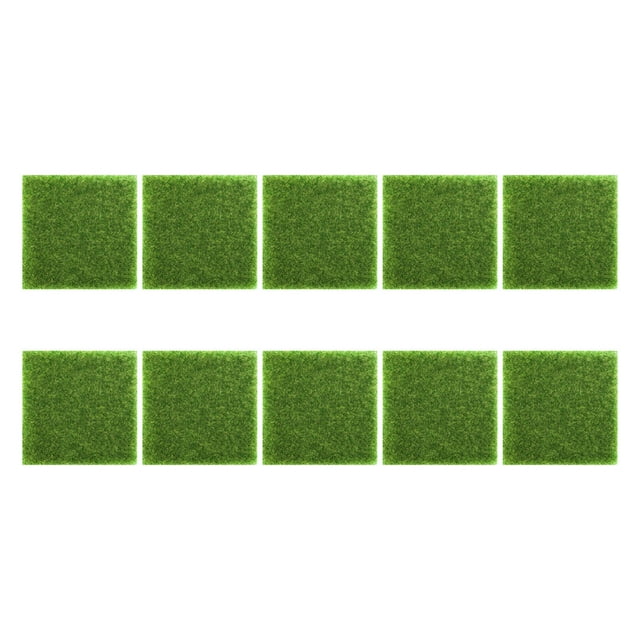 WESIEVYA 10Pcs Artificial Grass Patch For Privacy Shielding And Wall Decor
