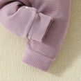 thumbnail image 5 of Huowey Boys Girls Long Sleeve Solid Color Pullover Romper Jumpsuit Onesie Hat Set Boho Dailywear, 9-12 Months, 5 of 6