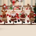 thumbnail image 4 of Lingouzi 4Pcs Plush Christmas Ornaments Set, Christmas Tree Pendant Santa Claus/ Snowman/ Elk/ Bear Decoration Christmas Tree Pendant Holiday Party Decoration, 4 of 5