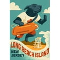 thumbnail image 3 of Long Beach Island, New Jersey, Black Lab Lifeguard (100% Cotton Canvas Reusable Tote Bag), 3 of 3