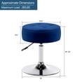 thumbnail image 6 of Duhome Velvet Vanity Makeup Chair Stool Height Adjustable Swivel Round Ottoman for Closet Bedroom Dark Blue, 6 of 8
