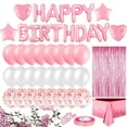 thumbnail image 1 of Decoración de fiesta MOVINPE Cumpleaños rosa para niña de 8 años, 1 of 7