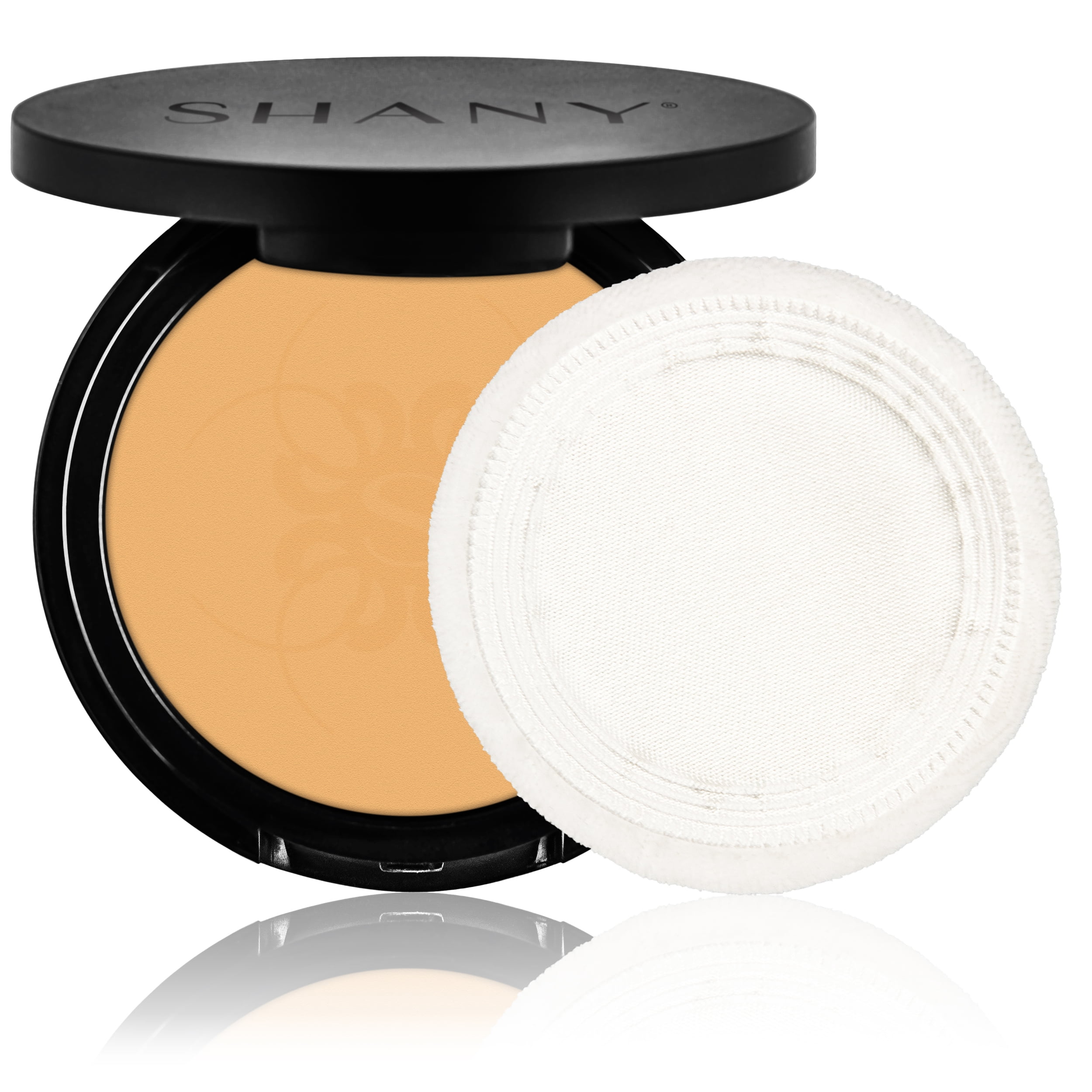 SHANY Two Way Compact Pressed Powder Foundation, Wet and Dry Formula, Talc Free, Paraben Free, Made in USA - Buff