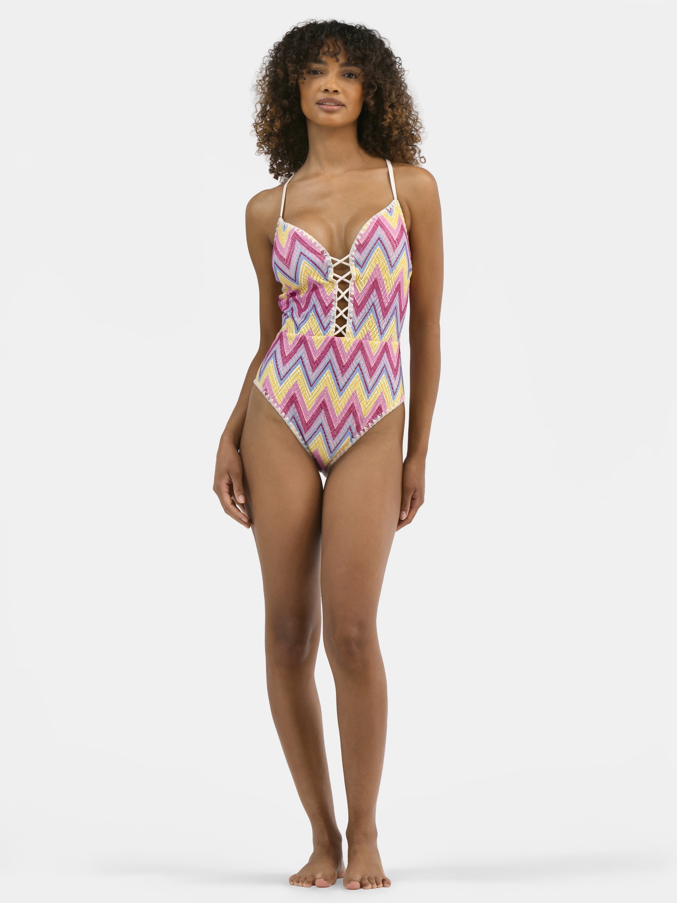 Ameri VINTAGE HOLEONEPIECE SWIMWEAR Sサイズ Amazon.com: Ekouaer Women's Lace Up Keyhole Push Up High
