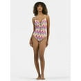thumbnail image 4 of Jessica Simpson Women's Chevron Crochet One Piece Swimsuit, Sizes XS-XXL, 4 of 6