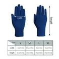 thumbnail image 4 of EvridWear Unisex Men Women Merino Wool String Knit Liner Full Finger Gloves (Navy, S), 4 of 6