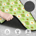 thumbnail image 3 of Honeii Avocado And Toast Print Car Foot Mat Four-Piece Set - Front & Rear Universal Car Floor Mats for SUVs, Trucks, Sedans, 3 of 7