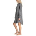 thumbnail image 2 of Goodnight Kiss Bear Hug 2 Lounger Fleece Hoodie Sweatshirt Dress, Long Sleeve, Charcoal, L, 2 of 6