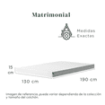thumbnail image 2 of Colchón Matrimonial - Memory Foam - Material Transpirable y Refrescante - Espuma De Alta Densidad- Ergonómico - Ideal Para Cualquier Base De Cama Matrimonial Brindando Confort Diario., 2 of 8