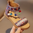 thumbnail image 4 of NOKIO Girls' Boho Sandals Girls' Summery Sandals Kids' Casual Sandals Girls' Beach Sandals Ethnic Style Girls' Sandals Baby Toddler Sandals Soft Soled Children's Sandals Children's Roman Sandals, 4 of 9