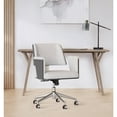 thumbnail image 2 of Realspace® Modern Comfort Picali Bouclé Fabric/Vegan Leather Low-Back Task Office Chair, White Stone/Gray/Brushed Nickel, BIFMA Compliant, 2 of 8