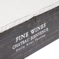 thumbnail image 5 of DecMode Metal Text Storage Bench with Cream Burlap Top and Champagne Typography, Brown, 5 of 15