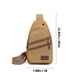 thumbnail image 3 of Bandolera de lona para hombre - Caqui, marrón, verde - 30x18x6cm - Bolsa mensajera exterior exterior con cremallera engrosada y correa ajustable, 3 of 6