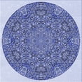 thumbnail image 1 of Ahgly Company Machine Washable Indoor Square Transitional Blue Angel Blue Area Rugs, 4' Square, 1 of 7