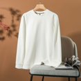 thumbnail image 2 of GigrtiJin Women's Plus Size Tops Fashion Solid Color Round Neck Blouse Casual Long-Sleeved Comfy Loose Shirts, 2 of 9