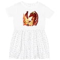 thumbnail image 3 of Inktastic Dragon Breathing Fire with Role Playing Dice Girls Toddler Dress, 3 of 5