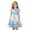 Light Blue, variant on Size 10 Girls Dresses , Easter Dress Girls,Girls Summer Sleeveless Ruffle Dress Elegant Party Gown With Pleated Detail And Print Design For Tween