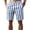 EM65- Sky Blue, variant on Domzle Mens Striped Casual Shorts Summer Beach Elastic Button Waist Dress Shorts with Pockets Dark Blue L