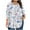White2, variant on Mgmyaa Plus Size Blouses for Women Dressy Casual Crew Neck 3/4 Sleeve Tops Beach Vocation TShirts