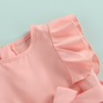 thumbnail image 3 of Baby Girls Overall Sleeveless Jumpsuit Ruffle Romper with Belt, 3 of 6