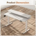 thumbnail image 3 of Homall Electric Standing Desk with Monitor Stand - 55 x 24 Inch Height Adjustable Home Office Computer Desk,White, 3 of 8