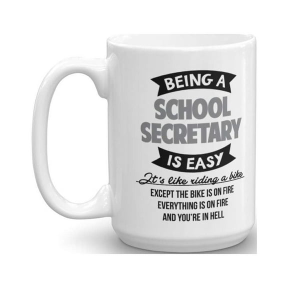Best Funny School Secretary Bikers Coffee & Tea Gift Mug (15oz)