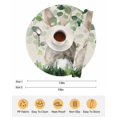 thumbnail image 6 of 13 Inch Round Placemats Set of 6, Easter Non Slip Heat Insulation PP Table Mats, Country Spring Rabbit Botanical Eucalyptus Leaves Washable Place Mats for Kitchen Dining Party Table Decor, 6 of 7