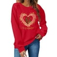 thumbnail image 4 of Ounisa Valentine's Sweatshirt for Women Cute Love Heart Shirts Casual Long Sleeve Valentine Tshirt Clothes Tops, 4 of 6