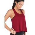 thumbnail image 5 of Women Mesh BacklessTank Top Quick Dry Yoga Gym Sports Tops Shirts Tank Active Stretch Sleeveless Workout Vest, 5 of 6