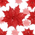 thumbnail image 2 of 12pcs Artificial Poinsettia for Christmas Wreaths, Garland Decorations and Holiday Crafts, 2 of 6
