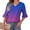 Purple, variant on Viluyesy Women's 3/4 Sleeves T-Shirt V-Neck Shirt Tops Loose Blouse Purple Size M