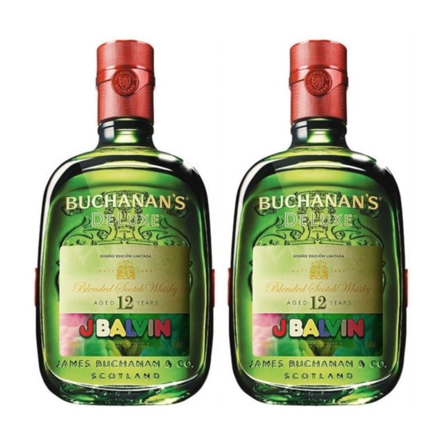 Pack de 2 Whisky Buchanans 12 Años Ed. J Balvin 750 ml Buchanan's 12 Años Ed. J Balvin