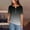Gray, variant on Women’s Casual Summer Shirt Tie Dye Short Sleeve V Neck T-Shirt Basic Loose Shirt Women Summer Work Blouses