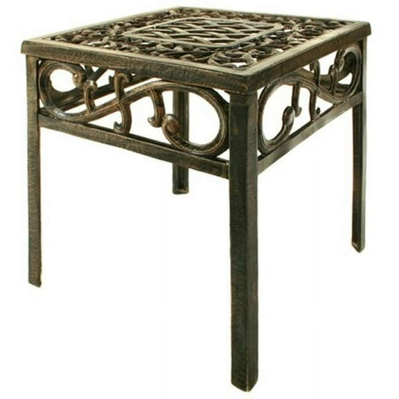 Mississippi Square End Table - Antique Bronze