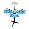 thumbnail image 2 of Mini batería de jazz para niños, juego de batería, instrumentos musicales, percusión, preescolar Azul, 2 of 9