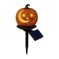 thumbnail image 2 of Solar Halloween Pumpkin Pathway Lights Resin Garden Stake Light Outdoor Waterproof Decor, 2 of 7