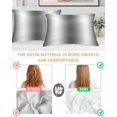thumbnail image 4 of Dark Gray Satin Pillowcase for Hair and Skin with Zipper, Soft Breathable Cooling Silk Pillow Cases, Gradient White Abstract Minimalist Stripe Throw Pillow Covers Standard Size 20"x26" Set of 2, 4 of 6