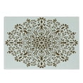 thumbnail image 1 of Mandala Cutting Board, Abstract Art Style Vector Illustration of Mandala Flower on White Background, Decorative Tempered Glass Cutting and Serving Board, Small Size, Brown and White, by Ambesonne, 1 of 1