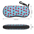 thumbnail image 2 of KLL Strawberries Print Eyeglass Case for Men & Women's Classy Travel Eyewear Holder Case Zipper Eyeglasses Case With Hook, 2 of 6