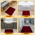 thumbnail image 4 of Ottomanson Solid Indoor Doormat 2'3" x 3' - Non Slip Low Pile Area Rug for Entryway, Red, 4 of 11