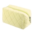 thumbnail image 1 of 1 Uds bolsa de maquillaje de viaje, soporte para brochas de maquillaje, bolsa organizadora de maquillaje, bolsa de almacenamiento de cosméticos, portátil, tela amarilla, 1 of 7