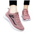 thumbnail image 5 of enyan Sneakers for Women – Lightweight Lace-Up Shoes for Women Trendy Womens Shoes – Non-Slip, Comfortable Womens Sneakers Womens Walking Shoes Pink,Size 7, 5 of 7