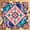 Color 2, variant on Mahjong Mat 31.5" x 31.5" Ornate Floral Mandala Frame Gold Decorative Border Teal Gradient Non-Slip Noise Reduction American Mahjong Tiles Table Cover for Dominoes Poker Card Board Games Gift