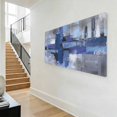 thumbnail image 5 of Abstract Oil Paint Canvas Wall Art, Royal Blue Graffiti Distressed Color Block Wooden‑Stretched Canvas Print Artwork, Home Wall Decor for Living Room Bedroom Office 40"Lx20"W, 5 of 9