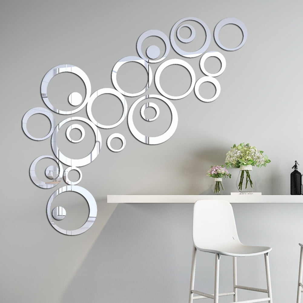 Uposao 24 Pieces Circle Wall Stickers Art Wall Decoration DIY Wall