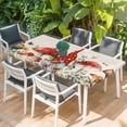 thumbnail image 2 of Red Mushroom Gnomes Table Cloths for 6 Foot Rectangle Tables, Eucalyptus Leaves Watercolor Rustic Patio Waterproof Elastic Fitted Tablecloths, Washable Rectangular Table Cover for Camping, 2 of 8