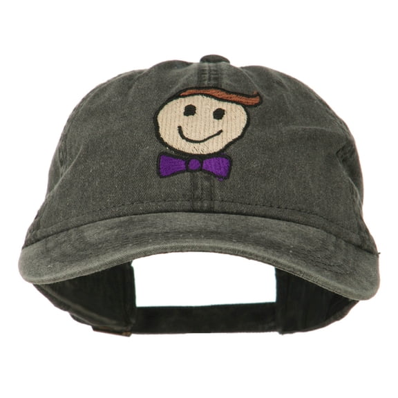 Smile Dad Embroidered Washed Cap - Black OSFM