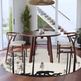thumbnail image 4 of Forest Bear Family Large Area Rugs for Bedroom Living Room, Soft Non Slip Carpet Bedside Rug, Trees Nature Tree Landscape Scene Round Floor Cover Kitchen Accent Rug 7' for Dining Room/Office, 4 of 9