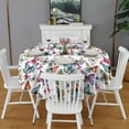 thumbnail image 2 of Colorful Butterfly Pattern Round Tablecloth 60"x60",Wrinkle Wipeable Table Cloth for Kitchen Dining Room Picnic Patio Party, 2 of 6